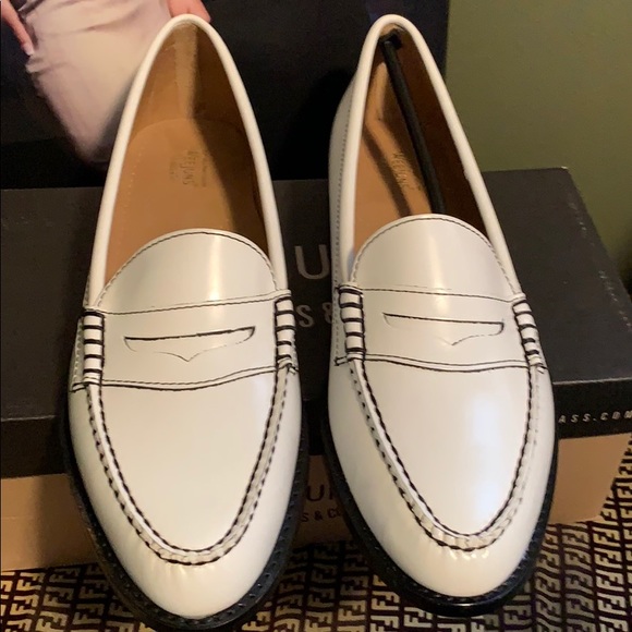 BASS WEEjUNS LOAFERS, Black/White - Picture 3 of 12
